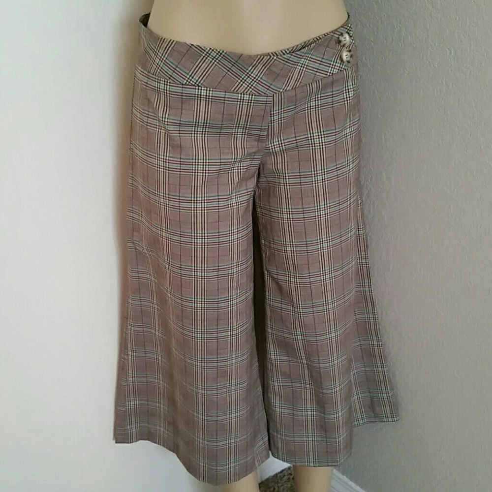 Cute Palazzo cropped career slacks papaya